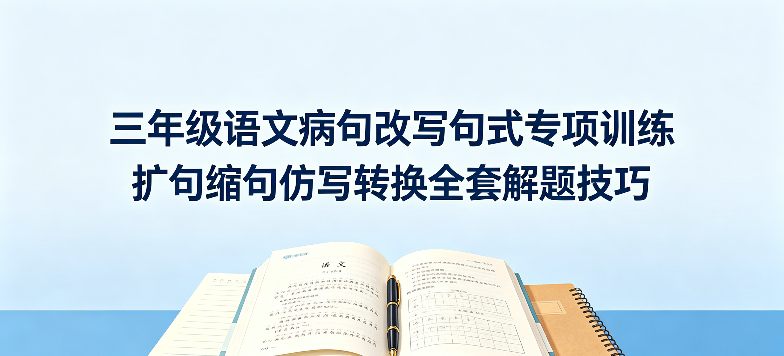 H9864三年级语文病句改写句式专项训练 扩句缩句仿写转换全套解题技巧-简创库网