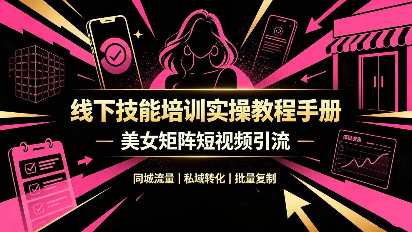 图片[1]-M658117美女矩阵短视频引流 + 线下技能培训实操手册教程-简创库网