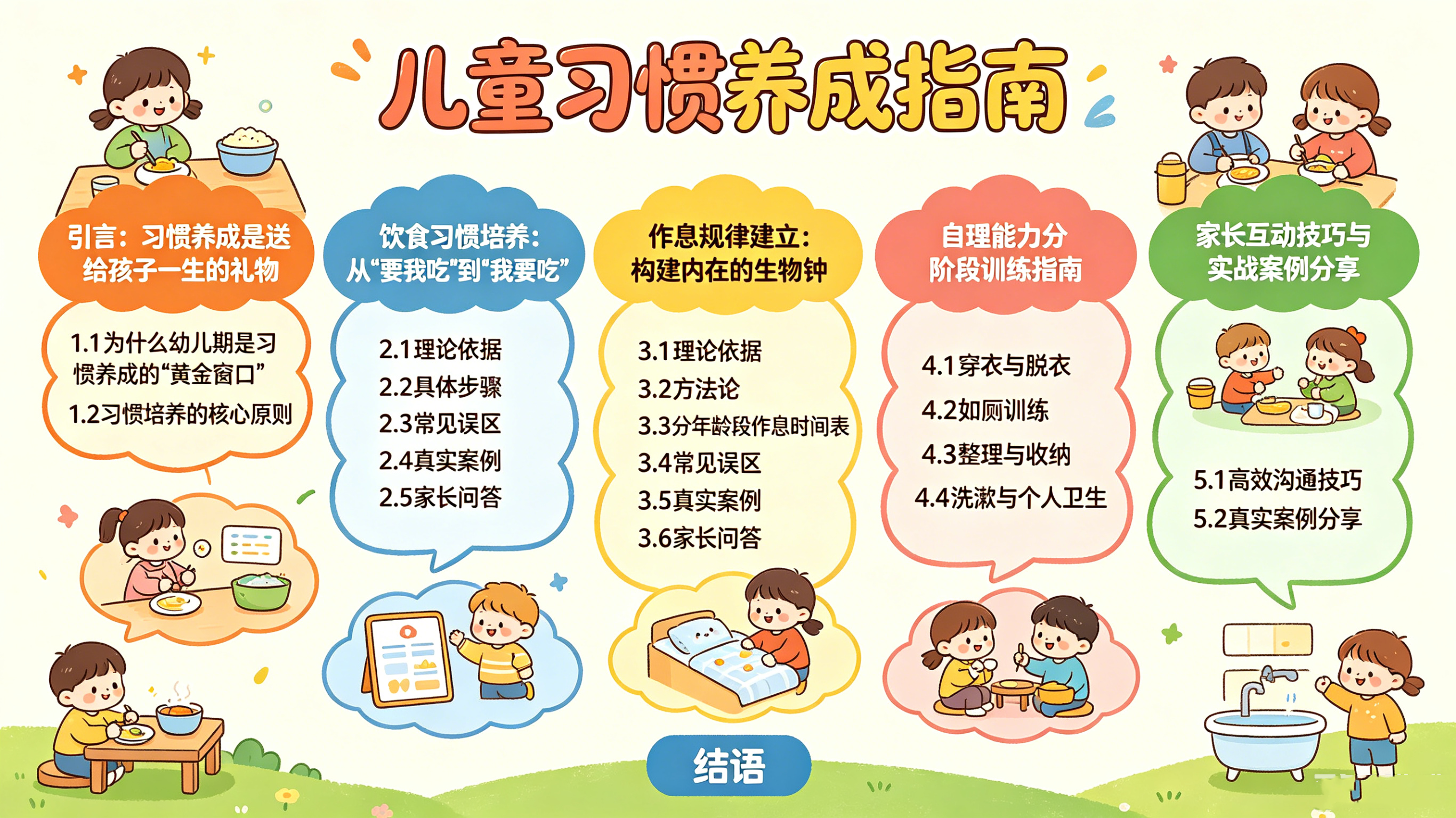 图片[2]-E1102幼儿良好生活饮食习惯养成教程 幼儿作息自理能力培养学习素材-简创库网