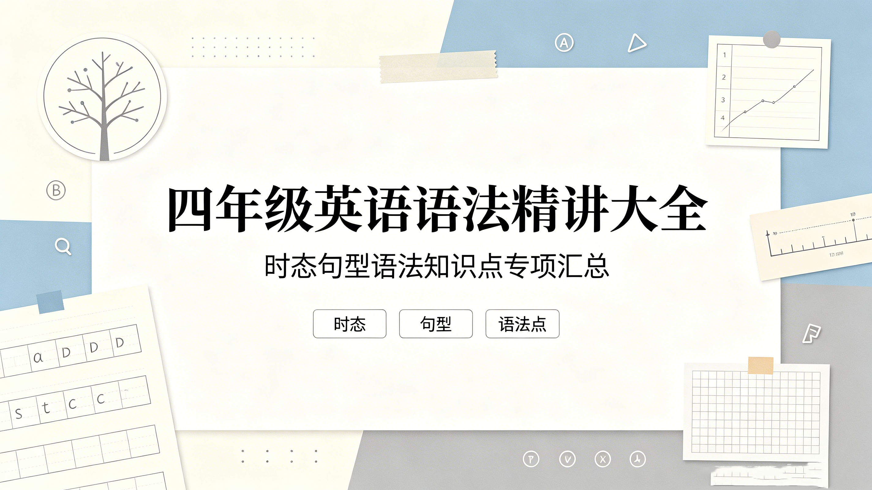 I97550四年级英语语法精讲大全 时态句型语法知识点专项汇总-简创库网