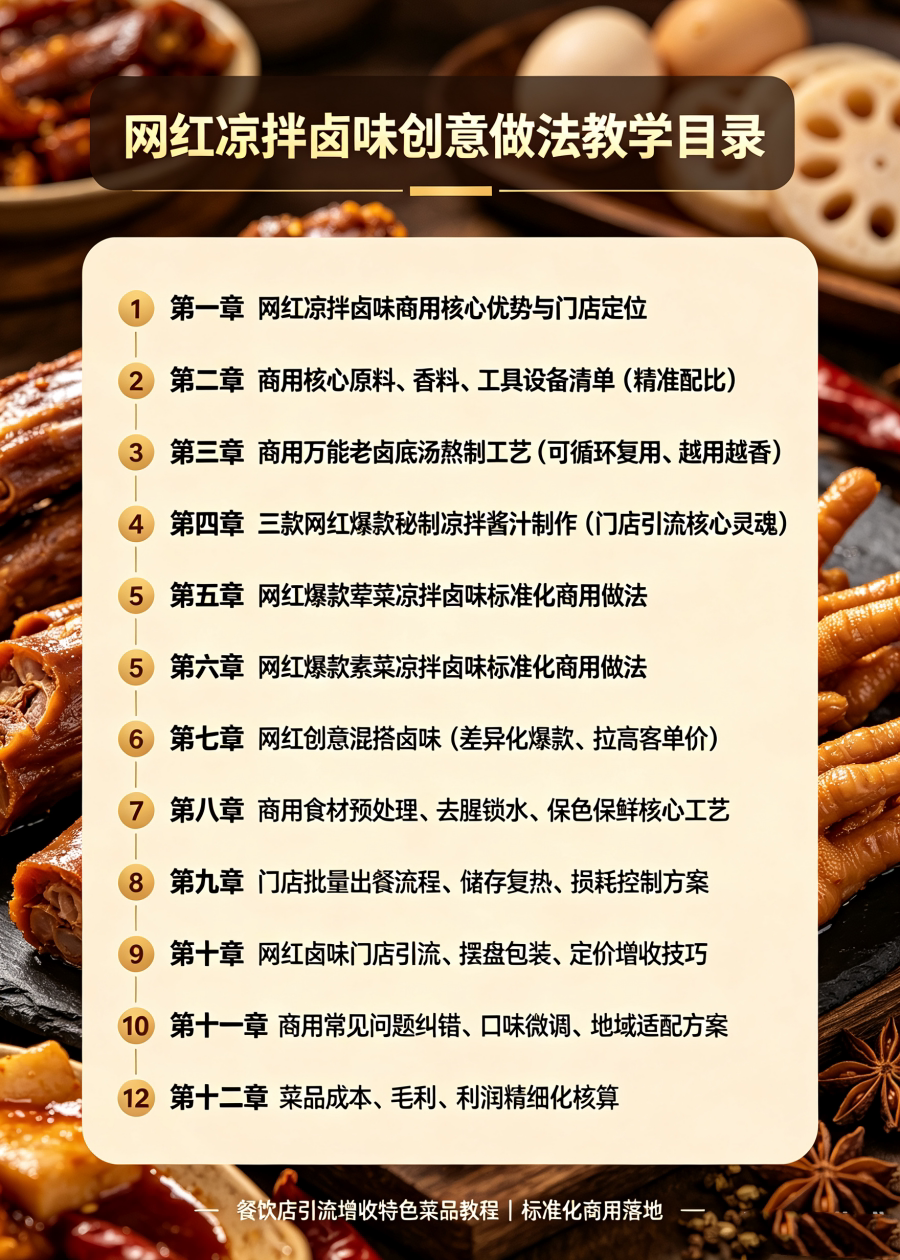 图片[2]-L37979网红凉拌卤味创意做法 餐饮店引流增收特色菜品教程  -简创库网