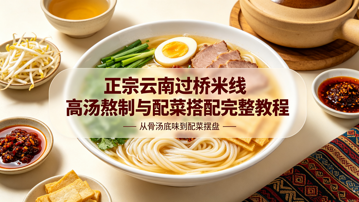 L25965正宗云南过桥米线高汤熬制与配菜搭配完整教程-简创库网