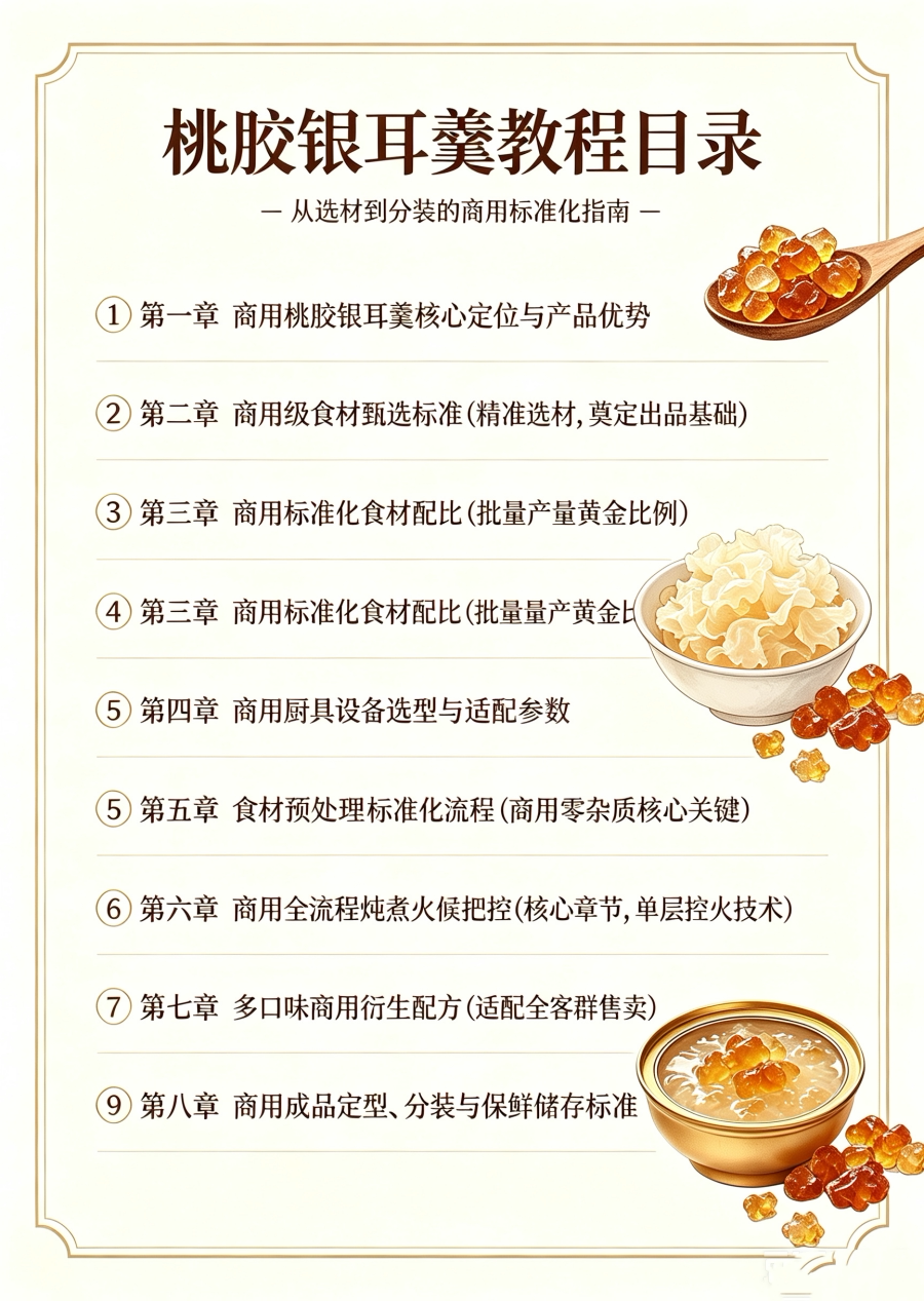 图片[2]-L85966桃胶银耳羹｜养颜滋补甜汤 商用炖煮火候把控教程-简创库网
