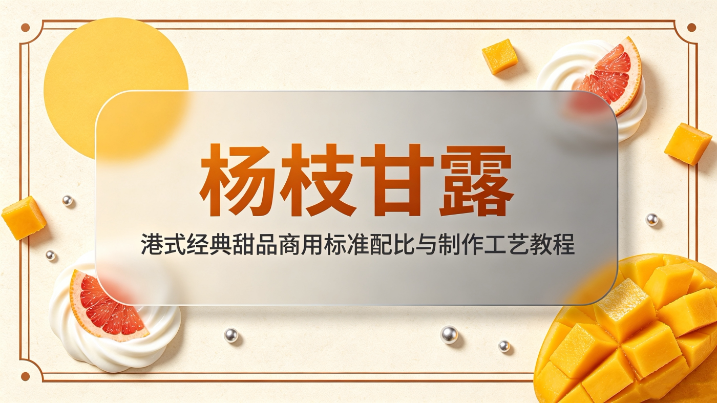 L85961杨枝甘露｜港式经典甜品商用标准配比与制作工艺教程-简创库网