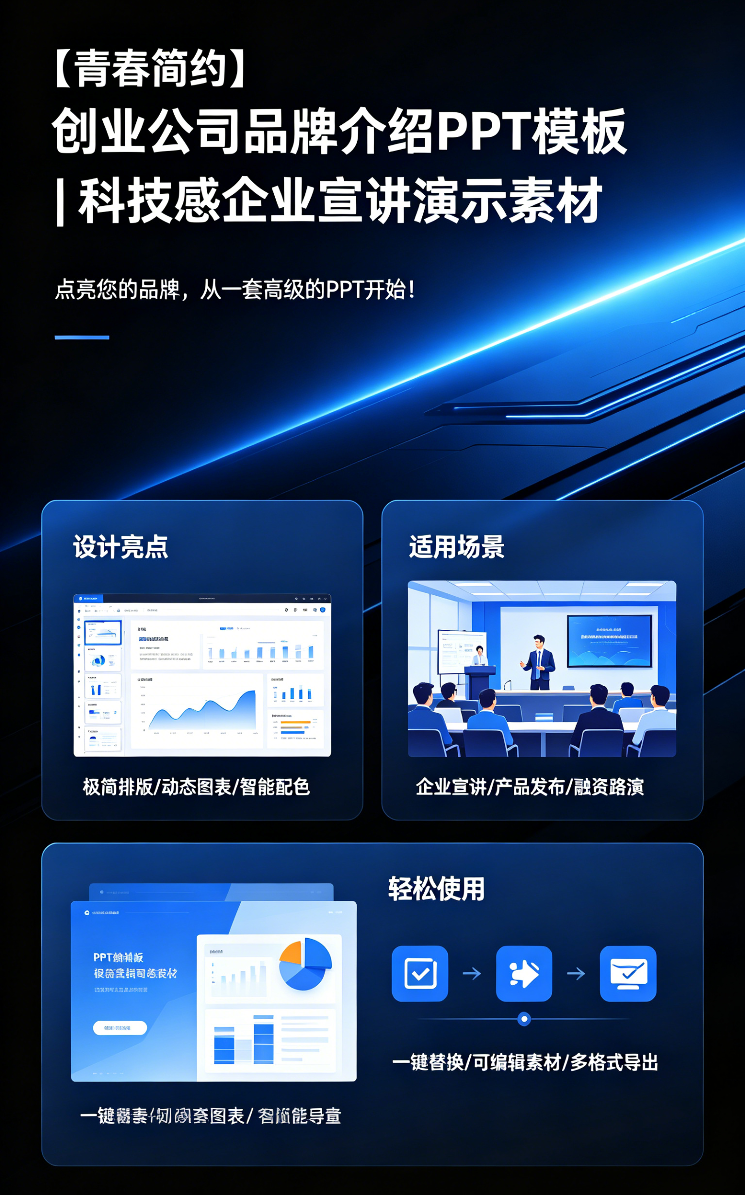 图片[2]-A4134青春简约品牌介绍PPT模板 创业公司企业宣讲演示PPT素材-简创库网