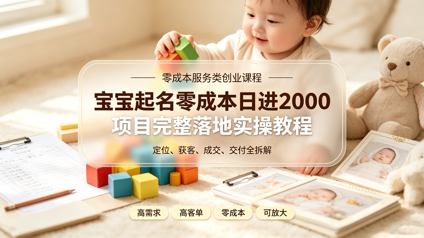 M65790宝宝起名日搞2000完整落地实操手册教程-简创库网