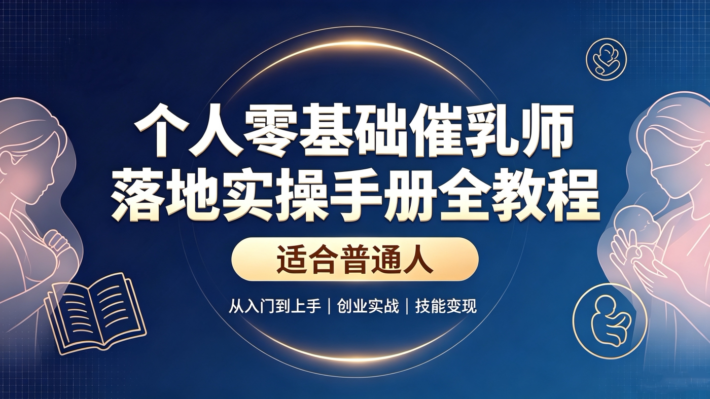 图片[1]-M658139个人零基础催乳师落地实操手册教程【适合普通人】-简创库网