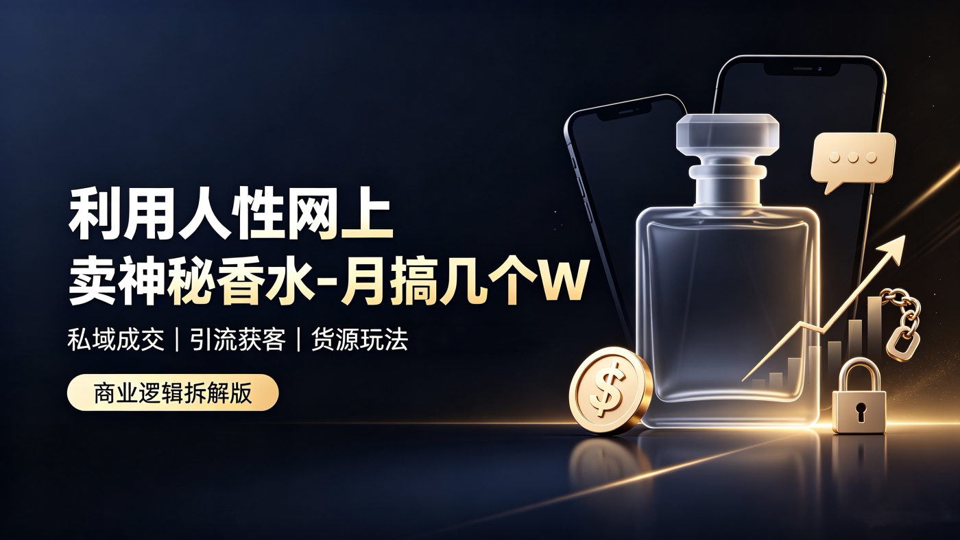 M65781利用人性网上卖神秘香水玩法揭秘-月几个W-简创库网