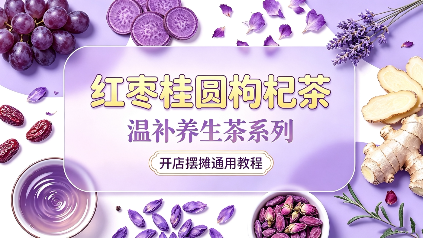L85969红枣桂圆枸杞茶｜温补养生茶系列 开店摆摊通用教程-简创库网
