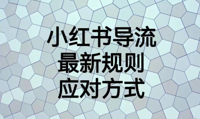 图片[1]-小红书导流最新规则应对教程-暗冰资源网
