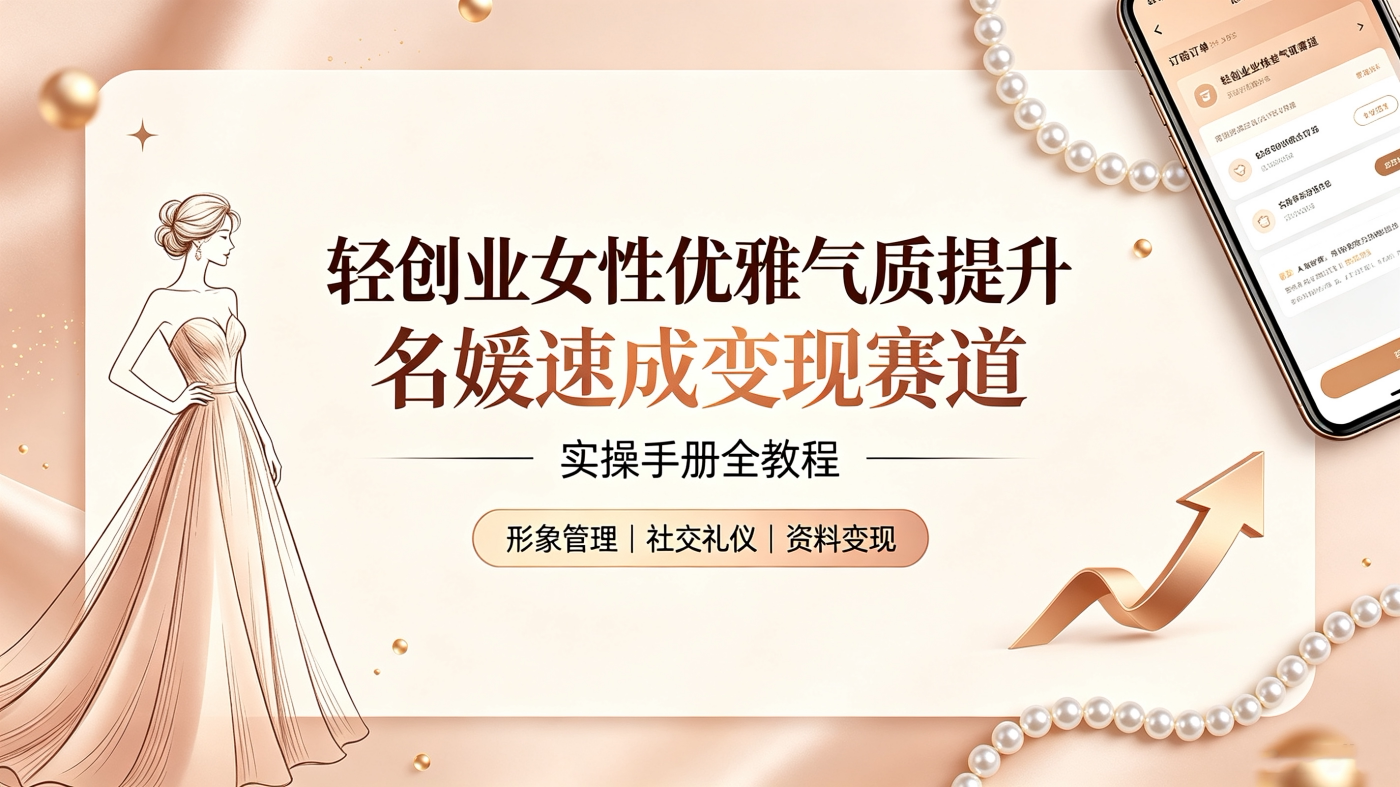 M6581464女性优雅气质提升名媛速成赛道-实操手册全教程-简创库网