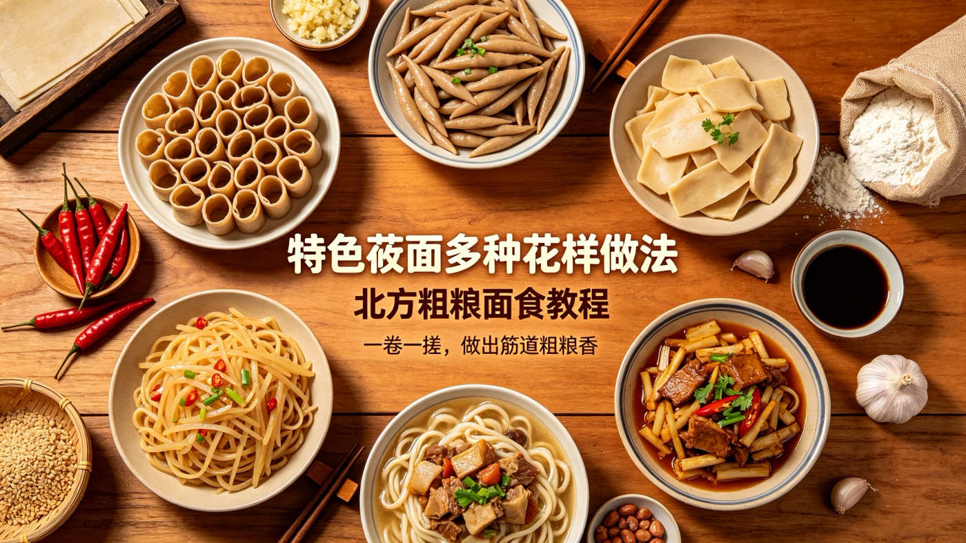 L25963特色莜面多种花样做法 北方粗粮面食教程-简创库网