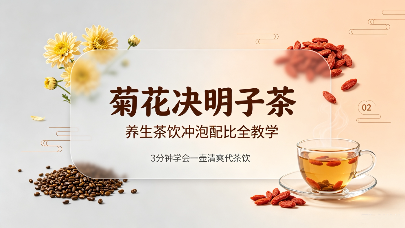 L85968菊花决明子茶｜养生茶饮商用方案 冲泡配比全教学-简创库网
