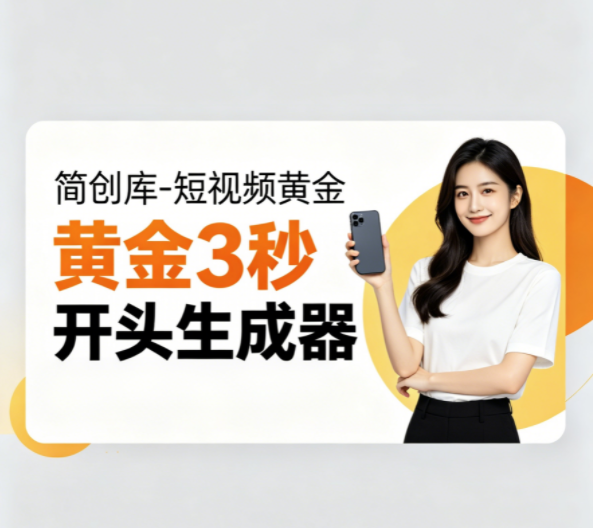 短视频黄金3秒开头生成器-简创库,一键智能生成黄金开头!-简创库网