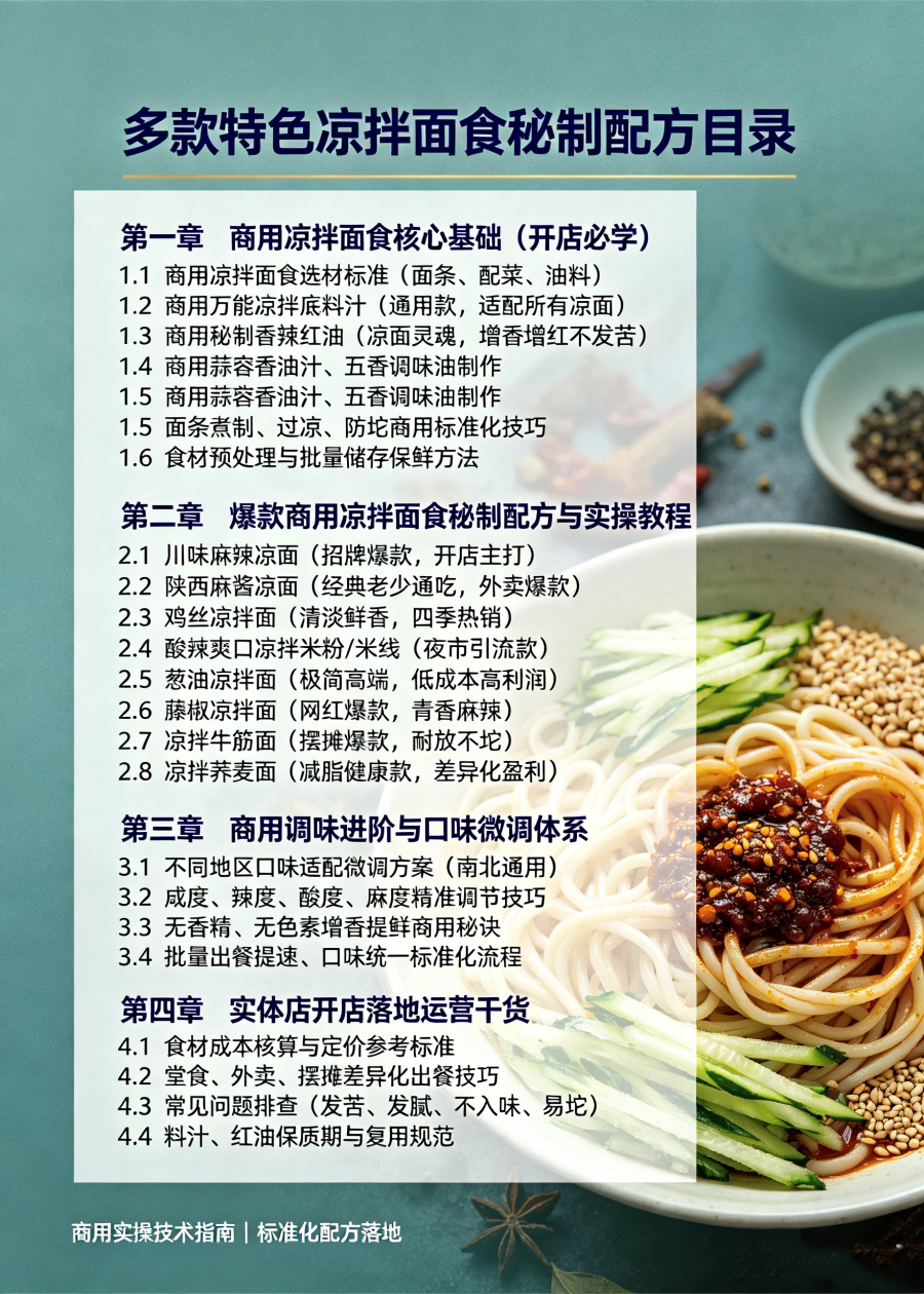 图片[2]-L37978多款特色凉拌面食秘制配方 实体店商用实操技术指南-简创库网