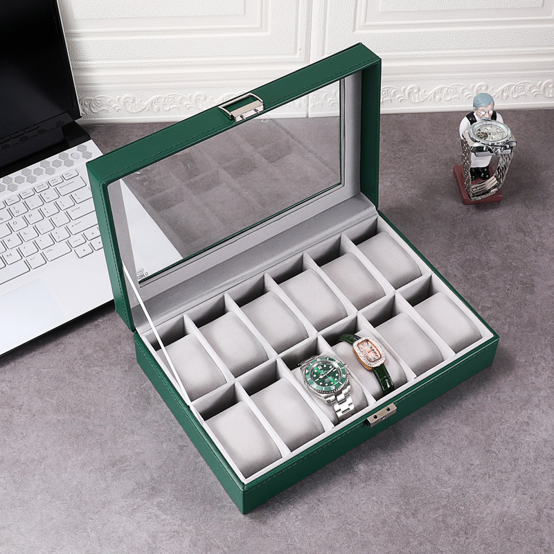 With lock watch box storage box jewelry box high-end watch collection box watch box storage box dust-proof jewelry box