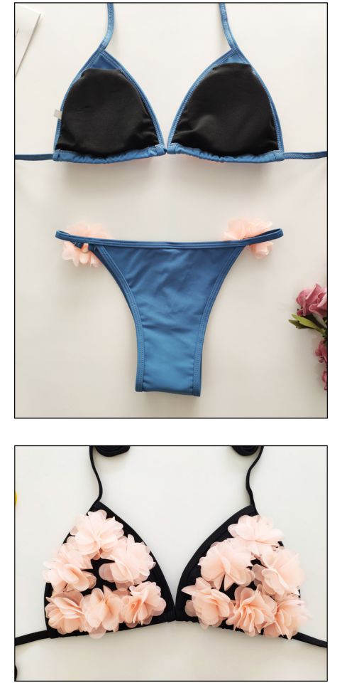 Đặc biệt cung cấp một tập hợp gợi cảm mới bikini mỏng điều chỉnh thời trang áo tắm hoa ba điểm nữ 1047 - Bikinis áo tắm kín đáo