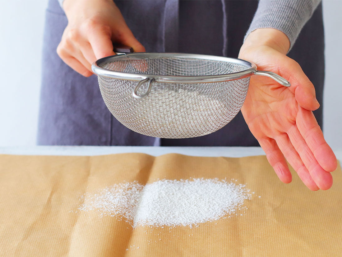 Japan imports Littlewood with wooden handle double layer strainer fine mesh screen flour screen 16cm19cm22cm