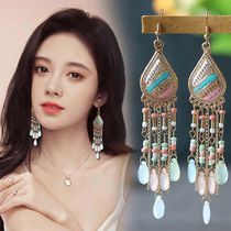 Earrings high-end light luxury vacation retro ethnic style Turkish Bohemian earrings desert photo accessories