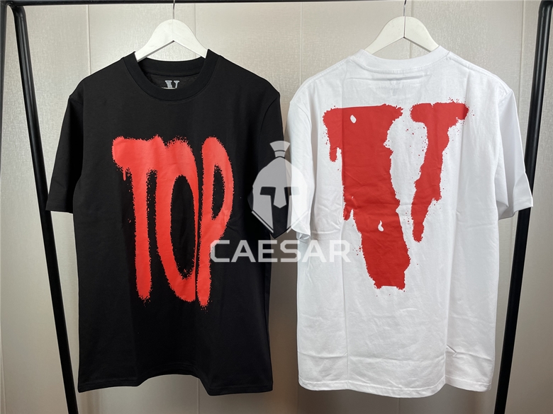 Spot VLONE x NBA YoungBoy joint album TOP perimeter inkjet graffiti Big V short sleeve TEE