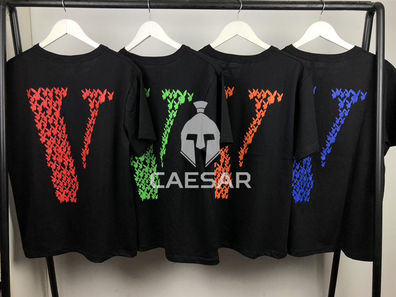 Spot VLONExPlayboi Carti Rabbit Red Orange Green Blue V Chicago POP short sleeve tee