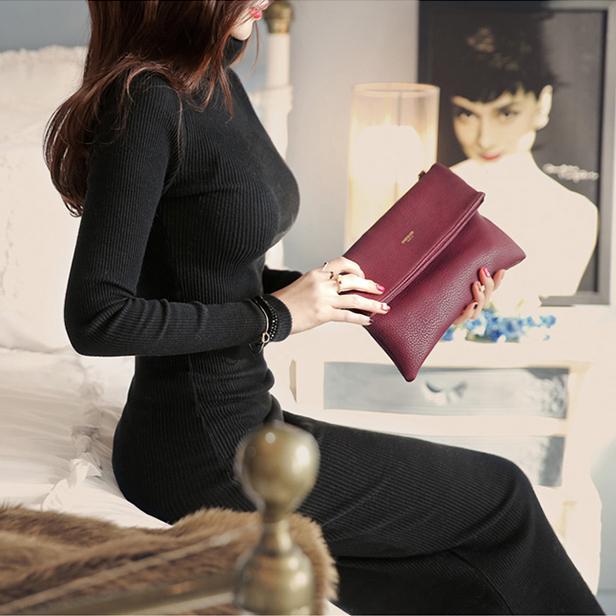 High-Neck Dress, Mid-Length, Korean Style, Black, Thickened, Hip-Hugging Pencil Skirt, Long-Sleeved Base Dress High-Neck Dress, Mid-Length, Korean Style, Black, Thickened, Hip-Hugging Pencil Skirt, Long-Sleeved Base Dress