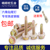 12# external hexagon drill tail screw color steel tile screw 5 5 5 dovetail screw self-drilling self-tapping drill tail screw