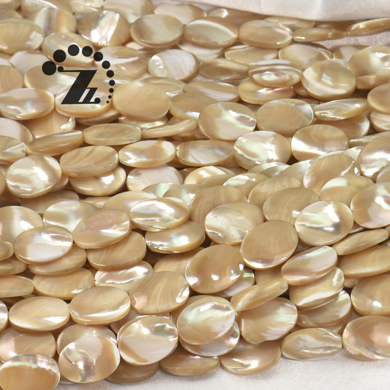 Natural Deep-Sea Shell Beads in the Shape of Horseshoe Snails, Smooth Oval Egg-Shaped Beads, DIY Materials, Handmade Jewelry Accessories
