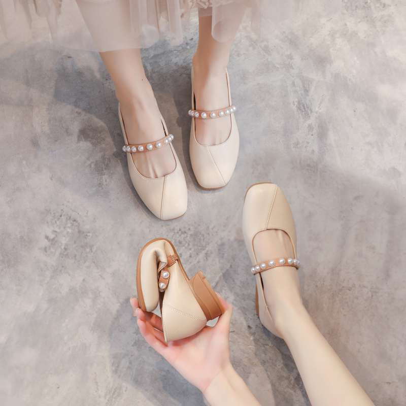 Genuine Leather Shoes for Women 2026 Spring and Autumn New Breathable Leather Shoes Mary Jane Shoes Casual Flat Small Heel Loafers