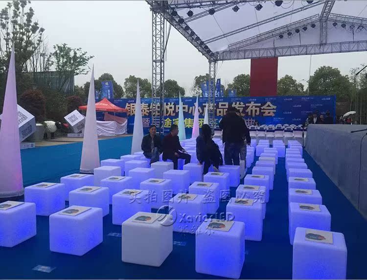 LED ánh sáng phân thanh vuông Đồ nội thất KTV bàn cà phê khối lập phương thanh phân phân ánh sáng trực tiếp vuông - Giải trí / Bar / KTV