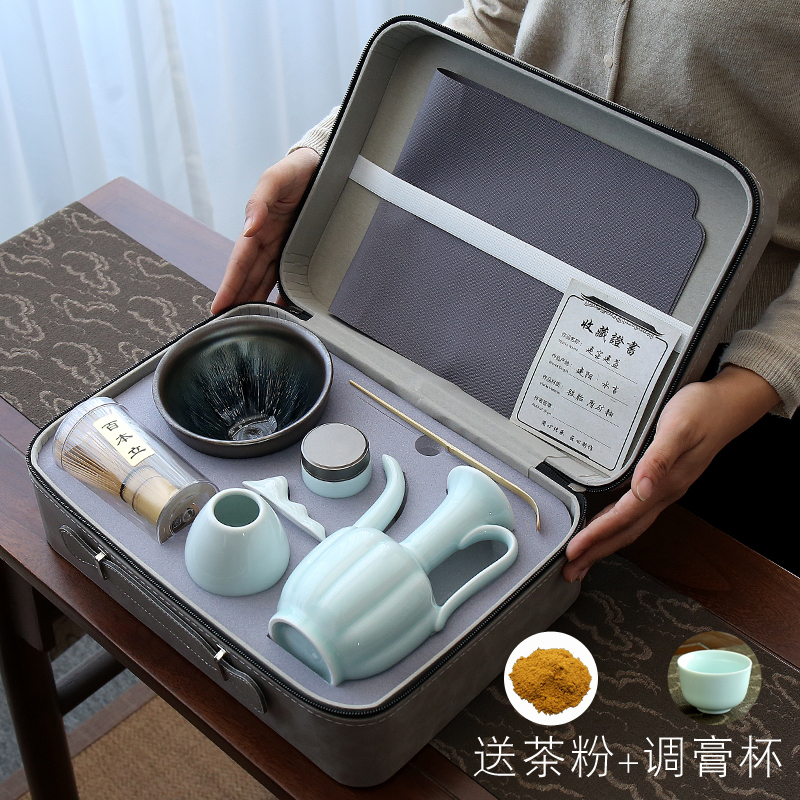 Song Dynasty Tea Ceremony Set, Tea Art Teaching Tea Set, Tea Training, Tea Whisk, Tea Performance, Tea Powder, Matcha Tools, Jianzhan (Tea Cup)