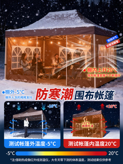 Outdoor Sunshade Canopy Tent with Four-Legged Telescopic Folding Large Umbrella, Four-Corner Stall Canopy with Rainproof Top Cloth for Coffee