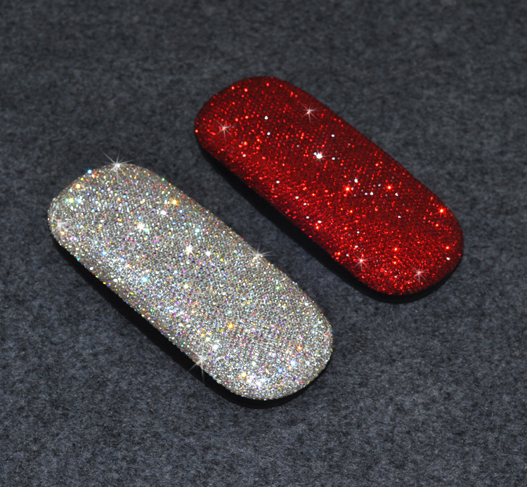 Creative Diamond-Encrusted Women's Glasses Case, Light Luxury Portable Diamond-Encrusted Anti-Pressure Glasses Case, Myopia Sunglasses Storage Box