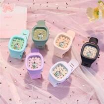 E-commerce ins cute silicone popular watch trendy luminous sports student square strap high-value watch