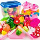 儿童过家家仿真切切乐玩具 切水果蔬菜披萨塑料玩具套装C