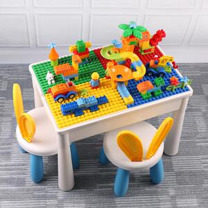 儿童桌椅益智积木桌拼装大颗粒多功能大号男女孩子3岁6岁宝宝玩C