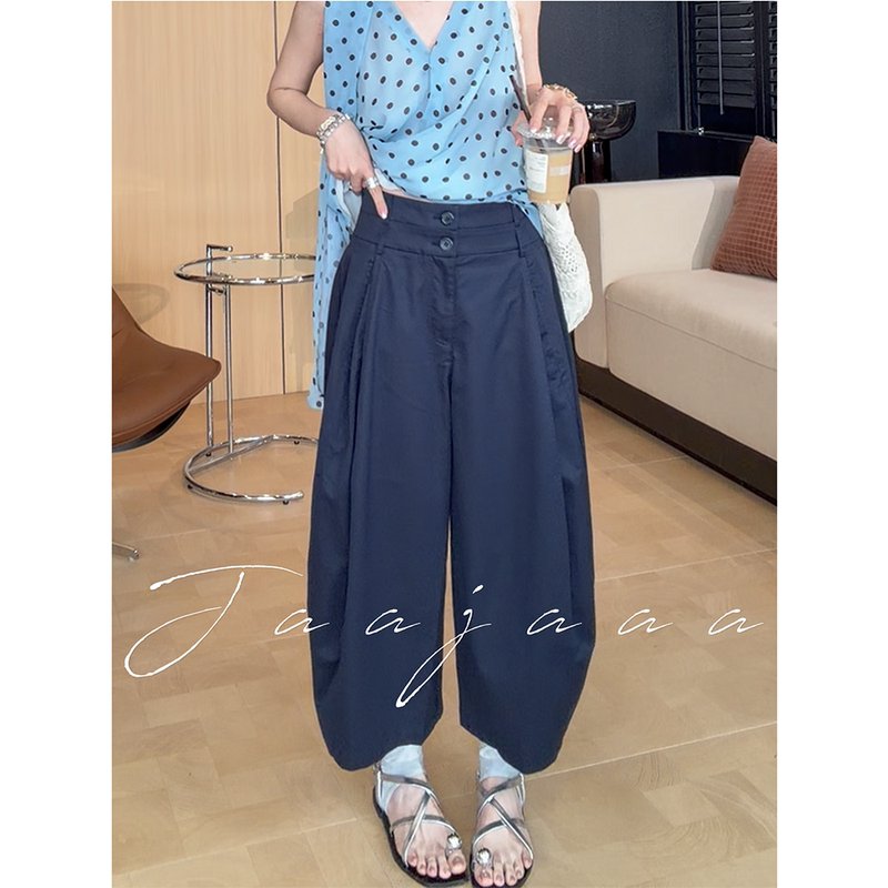 Jaajaaa Summer Breeze Whispering, Lazy and Relaxed, Refreshing and Comfortable Tencel Cotton Slimming Versatile Casual Pants/Cabf
