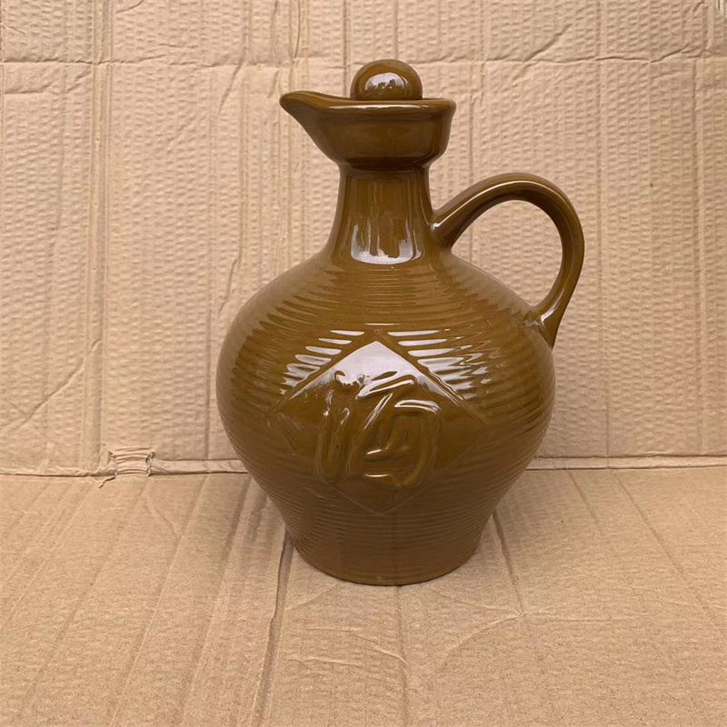 Wine pot ceramic bottle wine jar and powder earth ceramic powder sealed empty bottle 1 pound - 15 pound white bottle