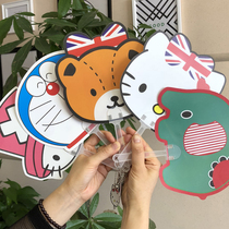  Cartoon fan Cute summer childrens toy store micro-commercial push scan code powder suction and drainage activity small gift