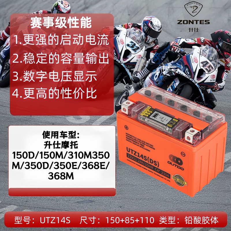 Shengshi Zt150D 150m 310m 350m 350D 350E/310X250 Old Model Motorcycle Battery 12V Shengshi Zt150D 150m 310m 350m 350D 350E/310X250 Old Model Motorcycle Battery 12V
