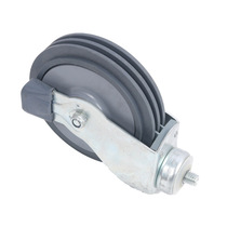 Liyu factory direct sales Shanghai shopping mall trolley caster wheels supermarket shopping cart 4 inches 3 pieces universal elevator wheel