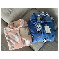 Couples Kitty Husky Flannel Home Clothing Pajamas Set