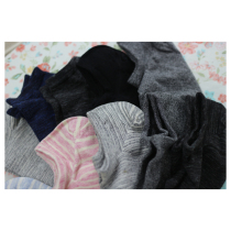 Us cotton boat Socks lucky bag color is mainly black and gray ~ 5 pairs of ankles
