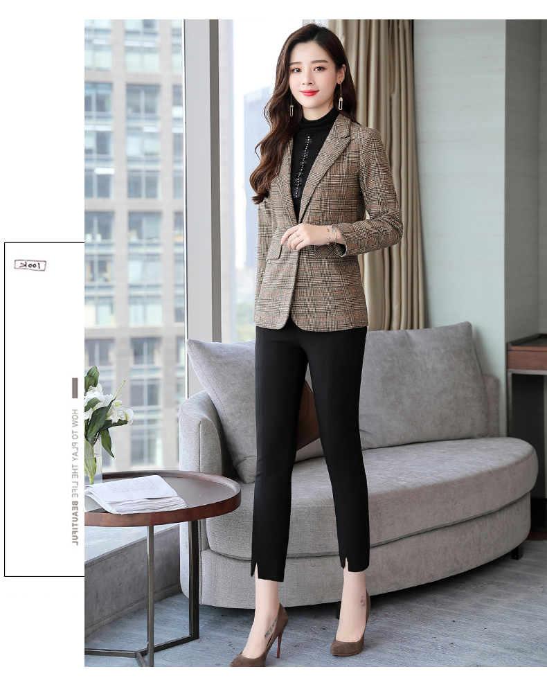 Mùa thu chic nữ thời trang kẻ sọc nhỏ phù hợp với áo khoác nữ phiên bản Hàn Quốc 2018 mới mùa xuân và mùa thu dài tay áo ngắn vest nữ trung niên
