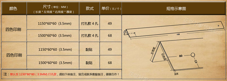 规格表量身高