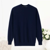 Mùa thu và mùa đông áo len cashmere nam cổ tròn bao da vá thanh niên giản dị thanh niên đan áo len màu mới - Áo len Cashmere quần áo giữ nhiệt nam