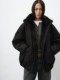 Randompiece24 New Product Eco-Friendly Fur Patchwork down Parka with Ruffled Hem Design