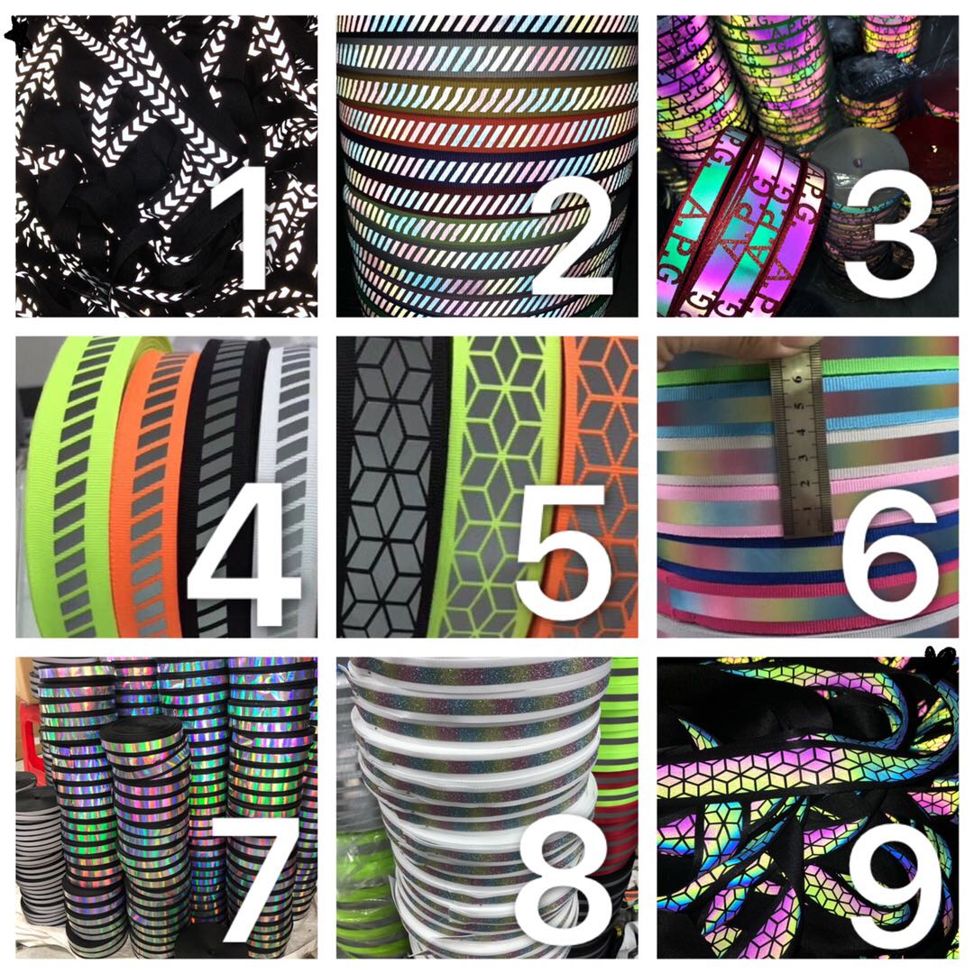 Reflective weaving belt warning belt Lightning belt Septazing reflective band Night warning belt