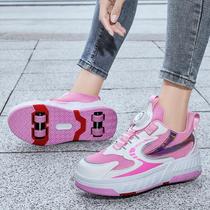 Heelys shoes mesh breathable wheeled sports skateable and walkable Internet celebrity student invisible skates adult roller skates