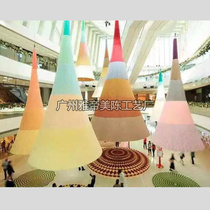 Christmas scene layout Atrium commercial beauty decoration design creative color cone shaped Christmas tree personality custom